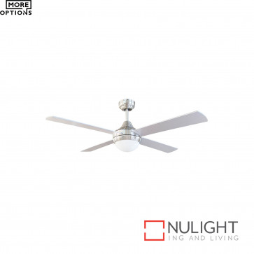 Tempo-Ii 48 Inch Ceiling Fan With 2Xe27 Light-Chrome With Blades BRI