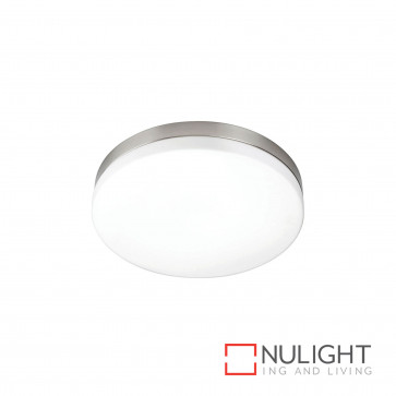 Aurora 22W T5 Ceiling Light Brushed Chrome With Opal Glass BRI