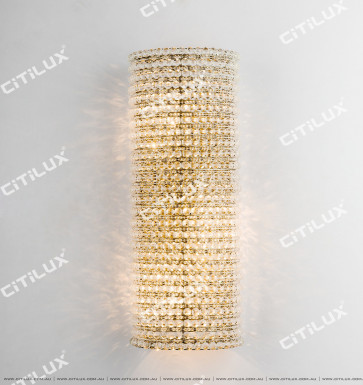 Handmade Crystal Cylindrical Wall Light Citilux