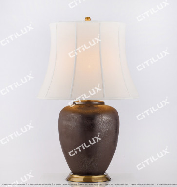 Chinese Chrome Old Ceramic Table Lamp Citilux