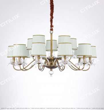 Chinese Copper Glazed Double Chandelier Citilux
