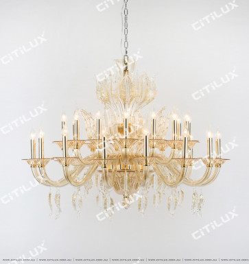 European Champagne Glass Blade Large Chandelier Citilux