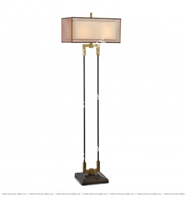 New Chinese Gauze Cover Copper Floor Lamp Citilux