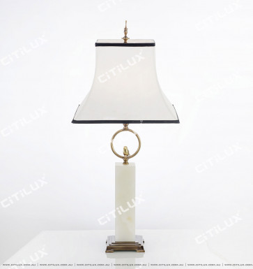 Modern New Chinese Jade Copper Table Lamp Citilux