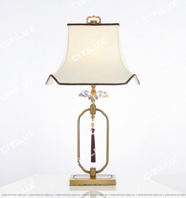 Chinese Handmade Glass Copper Table Lamp Citilux