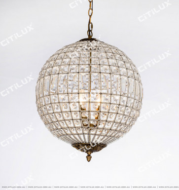 Nordic Vintage Artificial Woven Crystal Spherical Chandelier Citilux