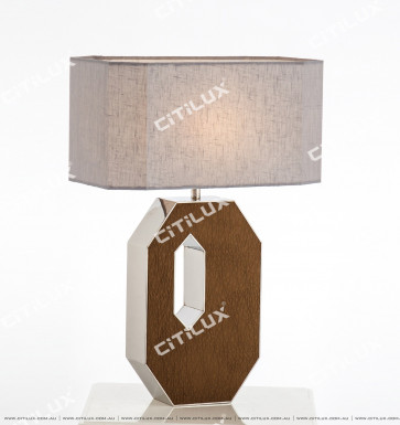 Diamond-Shaped Hollow Coffee Color Table Lamp Citilux
