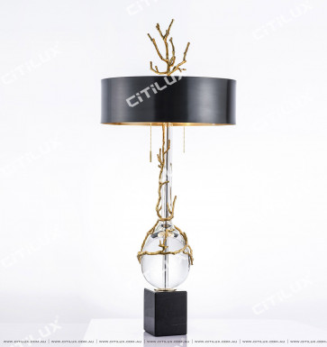 Art Copper Tree Fork Crystal Table Lamp Citilux