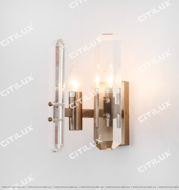 Modern Light Luxury Crystal Stainless Steel Wall Lamp Citilux