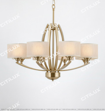 American Double Lampshade Large Chandelier Citilux