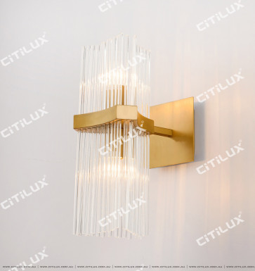 Modern Stainless Steel Two-Way Glass Wall Lamp Citilux
