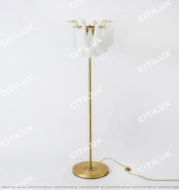 Modern Sandblasted Glass Floor Lamp Citilux