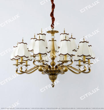 Full Copper Chinese Palace Large Chandelier Citilux
