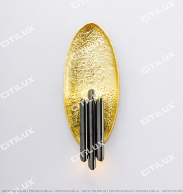 Full Copper Gold Oval Wall Lamp Citilux