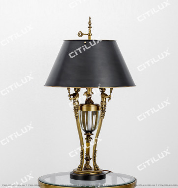 American Copper Crystal Cup Table Lamp Citilux