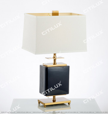 Modern Minimalist Black Ceramic Table Lamp Citilux