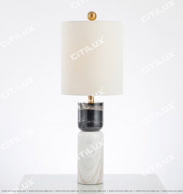 Modern Black And White Marble Mosaic Table Lamp Citilux