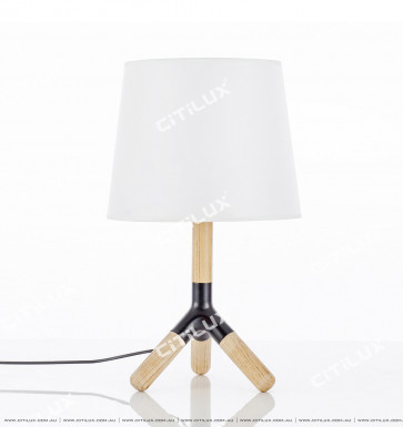 Simple Log Three-Leg Table Lamp Citilux