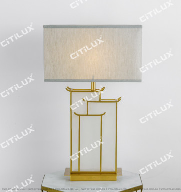 Chinese Architectural Marble Table Lamp Citilux