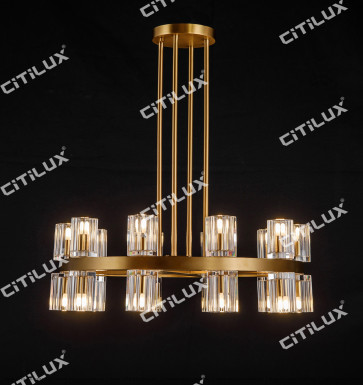 Ring K9 Crystal Up And Down Double Head Chandelier Small Citilux