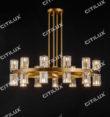 Ring K9 Crystal Upper And Lower Double Chandelier Medium Citilux