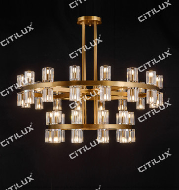 Ring K9 Crystal Up And Down Double Head Chandelier Large Citilux