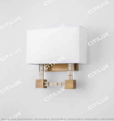 Simple American Copper Acrylic Double Head Wall Lamp Citilux