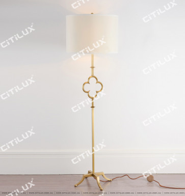 Copper American Classic Four-Leaf Clover Floor Lamp Citilux