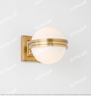 Copper American Single Head Glass Wall Lamp Citilux