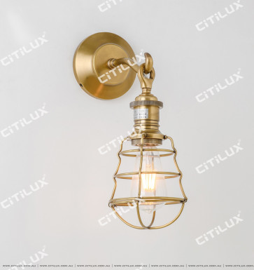 American Industrial Wind Copper Single Head Wall Lamp Citilux