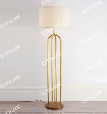 Simple Copper Tube Cross-Shaped Floor Lamp Citilux