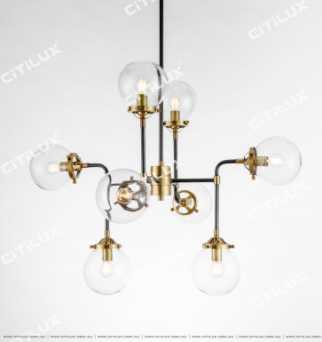Simple Copper Molecular Structure Modern Chandelier Small Citilux