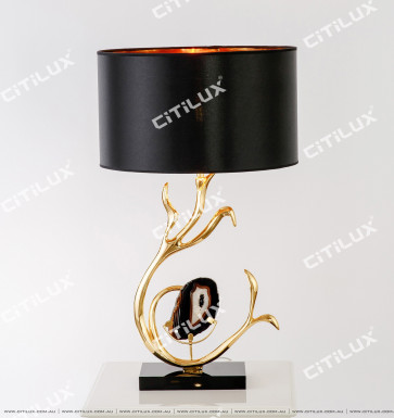 Copper Natural Agate Art Table Lamp Citilux