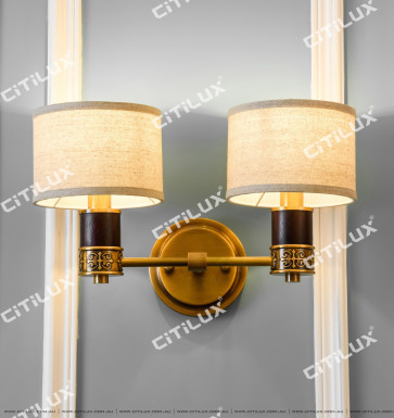 New Chinese Copper Chandelier Double Head Wall Light Citilux