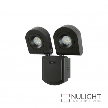 Arcolux 2 Light Security Wall Light - Charcoal BRI