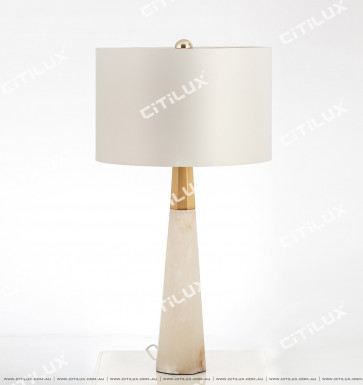 Hexagonal Column Marble Table Lamp Citilux