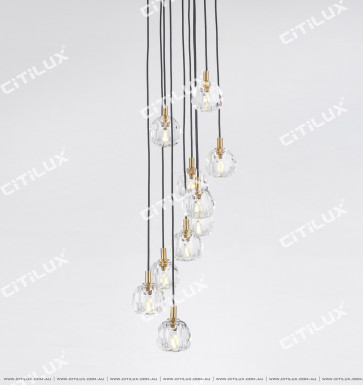 Simple Crystal Ball Round Chandelier Citilux