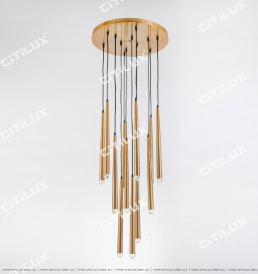 Conical Metal Crystal Round Chandelier Citilux