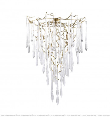 Hollow Chandelier With Full Copper Branches Citilux