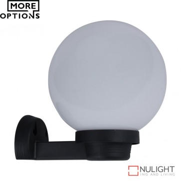 Vl 120024 200Mm Sphere And Arm 240V Polycarbonate Wall Light Opal Sphere E27 DOM