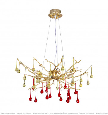 Copper-Shaped Water Drop Chandelier Small Citilux