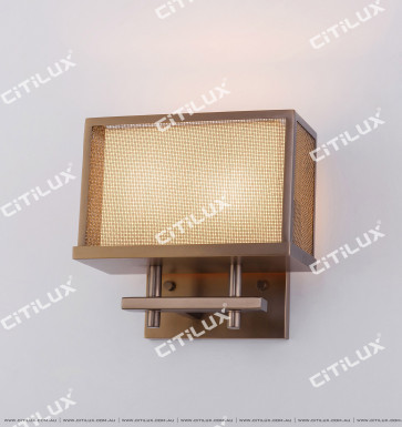 Modern Chinese style Stainless Steel Mesh 2 Light wall light Citilux