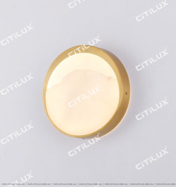 Round Spanish Marble Mountain Water Wall Light Citilux