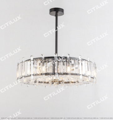 Imitation Natural Crystal Ring Stainless Steel Chandelier Large Citilux