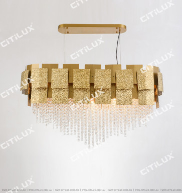 Stainless Steel Square Enamel Texture Chandelier Citilux