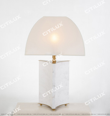 Curved Triangular Column Marble Table Lamp Citilux