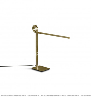 Minimalist 7 shape Linear Desk Lamp Gold Citilux