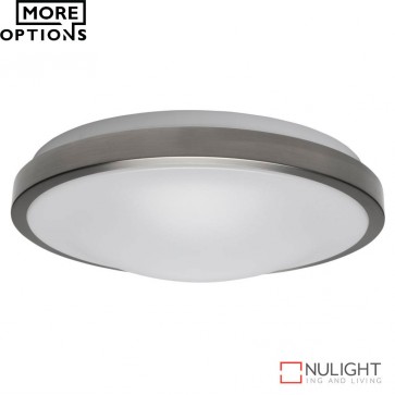 Ora 300 Round 15W Dimmable Led Ceiling Light Satin Chrome Metal Trim Led DOM
