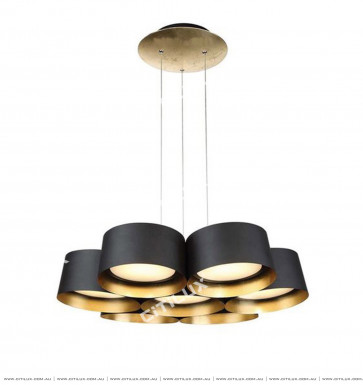 Nordic Modern Multi-Head Combination Chandelier In Black Citilux