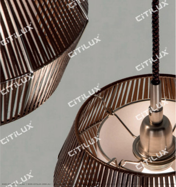 New Chinese Leather Single Head Chandelier Citilux